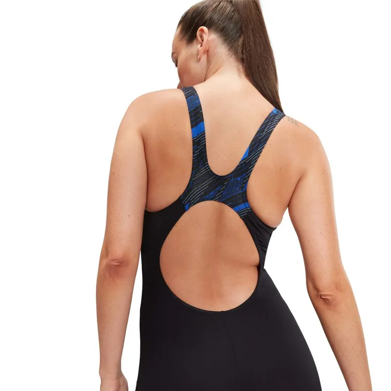 Speedo Women's HyperBoom Splice Legsuit Black/True Cobalt/Curious Blue-3