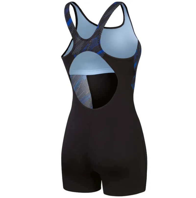 Speedo Women's HyperBoom Splice Legsuit Black/True Cobalt/Curious Blue-1