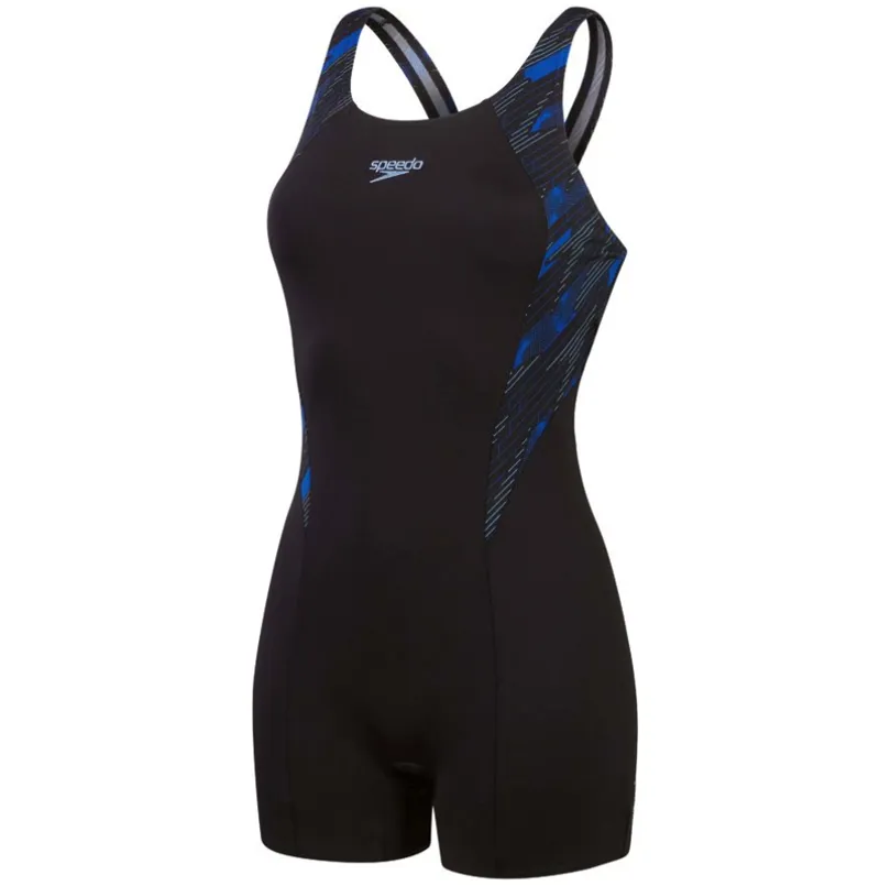 Speedo Women's HyperBoom Splice Legsuit Black/True Cobalt/Curious Blue