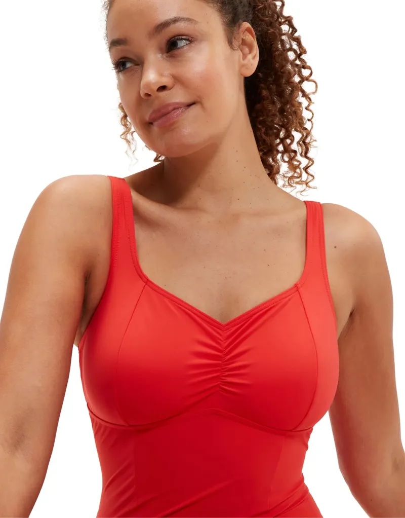 Speedo Women's Shaping AquaNite 1 Piece Swimsuit Red-4