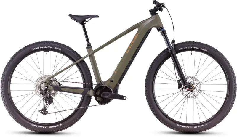 Cube Reaction Hybrid Pro 800 Electric Bike in Dusty Olive/Gold