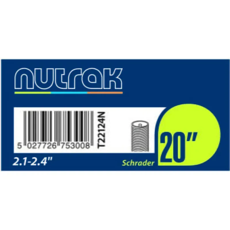 Nutrak Schrader Valve Inner Tube 20 Inch