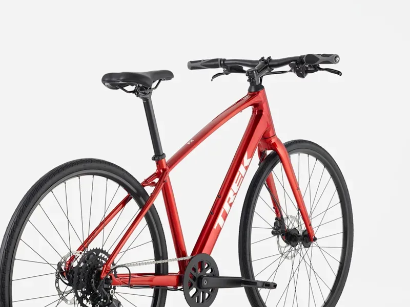 Trek FX 2 Stepover Hybrid Bike in Fury Red-1