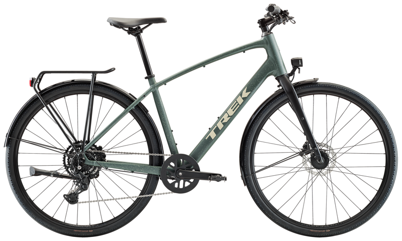Trek FX Sport AL Equipped Hybrid Bike in Keswick Green/Lichen Green Splatter