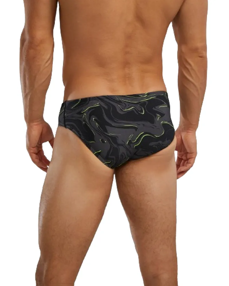 Tyr Durafast Elite Men's Brief Swimsuit Galaxy Black/Lime-1