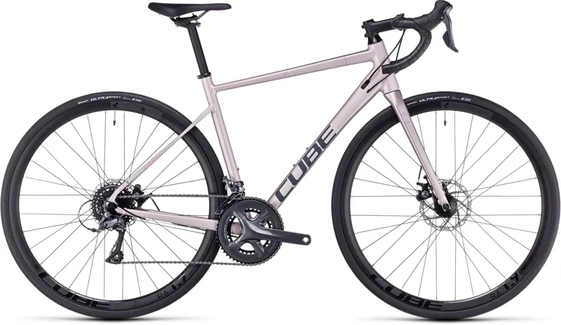 Cube Axial WS Womens Road Race Bike in Grey Rose/Blush-1