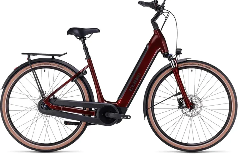Cube Supreme Hybrid Pro 500 Electric Bike in Red/Black-1