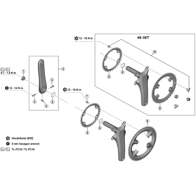 Shimano Ultegra FC-R8100 12 Speed Inner Chainring 34T-NK for 50/34T-1