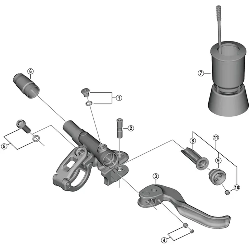 Shimano Diaphragm Unit for XTR BL-M9100 Brake Lever Black One Size