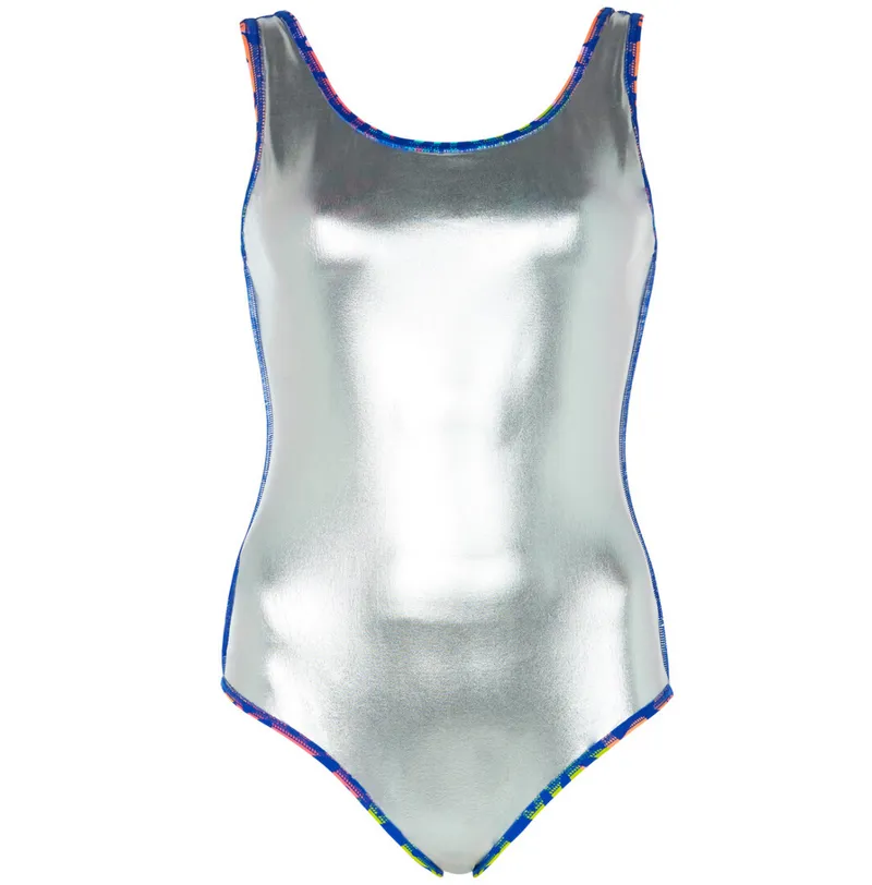 Zoggs Women's Silver Lined Scoopback Swimsuit Sea Change-2